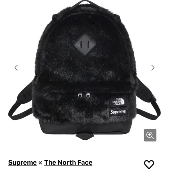 NWT Supreme x North Face Faux Fur Bagpack